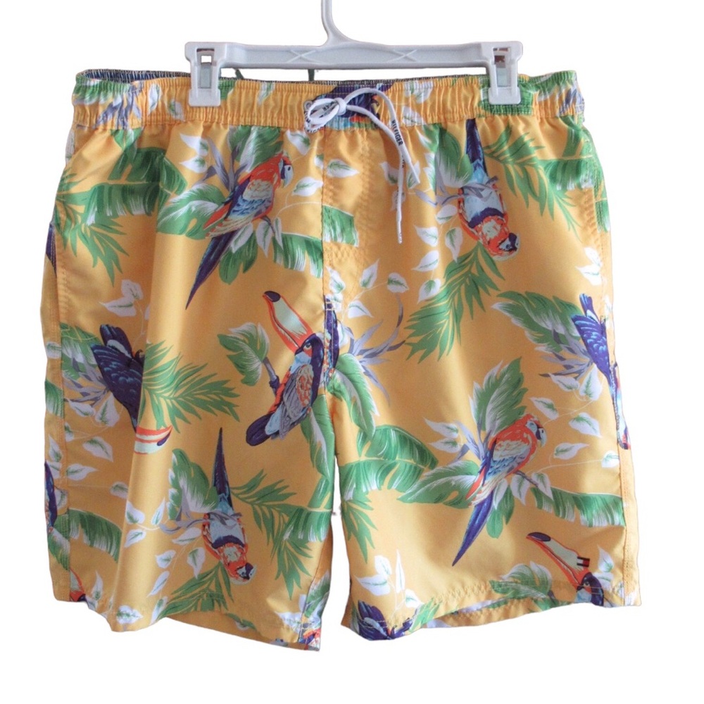 Tommy Hilfiger Shorts Swim Trunks Tropical Parrots